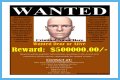 Fake name on a wanted poster